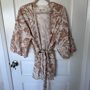 BILLABONG FLORAL BEACH SWIM COVERUP SMALL